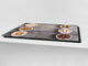 Enorm Küchenbrett aus Hartglas und Induktionskochplattenabdeckung; Food series DD16: Nuts