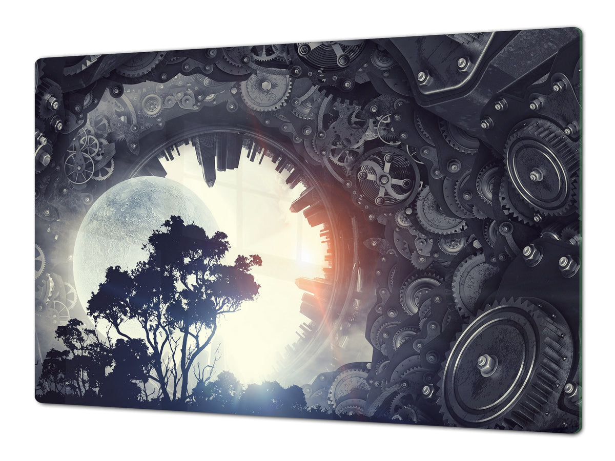 Induction Cooktop Cover – Glass Worktop saver: Fantasy and fairy-tale series DD18 Digital world