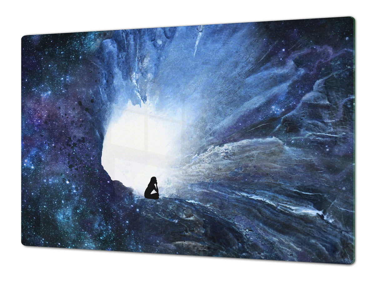 Induction Cooktop Cover – Glass Worktop saver: Fantasy and fairy-tale series DD18 Sea of thoughts