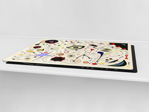 Induction Cooktop Cover – Glass Worktop saver: Fantasy and fairy-tale series DD18 Inspired by Miró