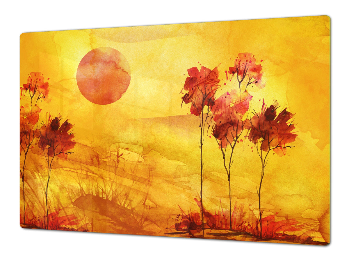 GIGANTIC CUTTING BOARD and Cooktop Cover- Image Series DD05A Evening in the clearing 2