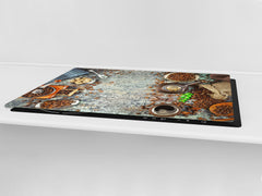 Worktop saver and Pastry Board – Glass Kitchen Board- Coffee series DD07 Coffee 4