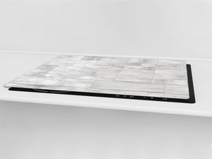 GIGANTIC CUTTING BOARD and Cooktop Cover - Glass Kitchen Board DD35 Textures and tiles 1 Series: Grey irregularity 2