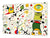 Sehr groß Küchenbrett aus Hartglas und Induktionskochplattenabdeckung;  Marokanske series DD21: Inspired by Miró