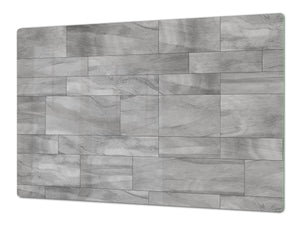 GIGANTIC CUTTING BOARD and Cooktop Cover - Glass Kitchen Board DD35 Textures and tiles 1 Series: Grey irregularity 1