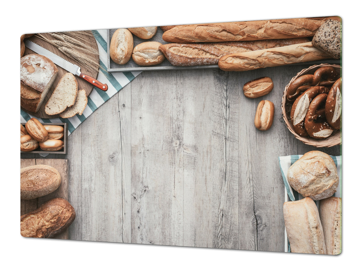HUGE TEMPERED GLASS CHOPPING BOARD – Bread and flour series DD09 Breakfast rolls 2