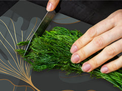 HUGE Cutting Board – Worktop saver and Pastry Board – Glass Kitchen Board DD37 Vintage leaves and patterns Series: Floral art deco