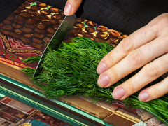 Schneidbrett aus Hartglas und schützende Arbeitsoberfläche – Schneideplatten: Sehr groß Küchenbrett aus Hartglas und Kochplattenabdeckung; spice series DD03B: Indian spices 7