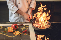 GIGANTIC CUTTING BOARD and Cooktop Cover - Glass Kitchen Board DD35 Textures and tiles 1 Series: Golden branches on a brown background