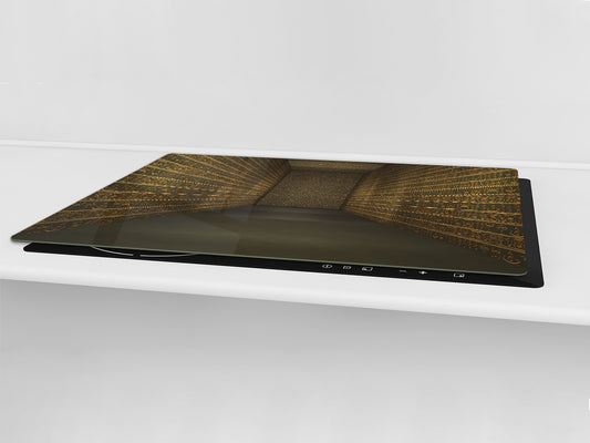 HUGE TEMPERED GLASS COOKTOP COVER - Egyptian Series DD15 Hieroglyphs 2