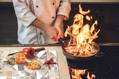 HUGE Cutting Board – Worktop saver and Pastry Board – Glass Kitchen Board DD37 Vintage leaves and patterns Series: Retro tiles pattern