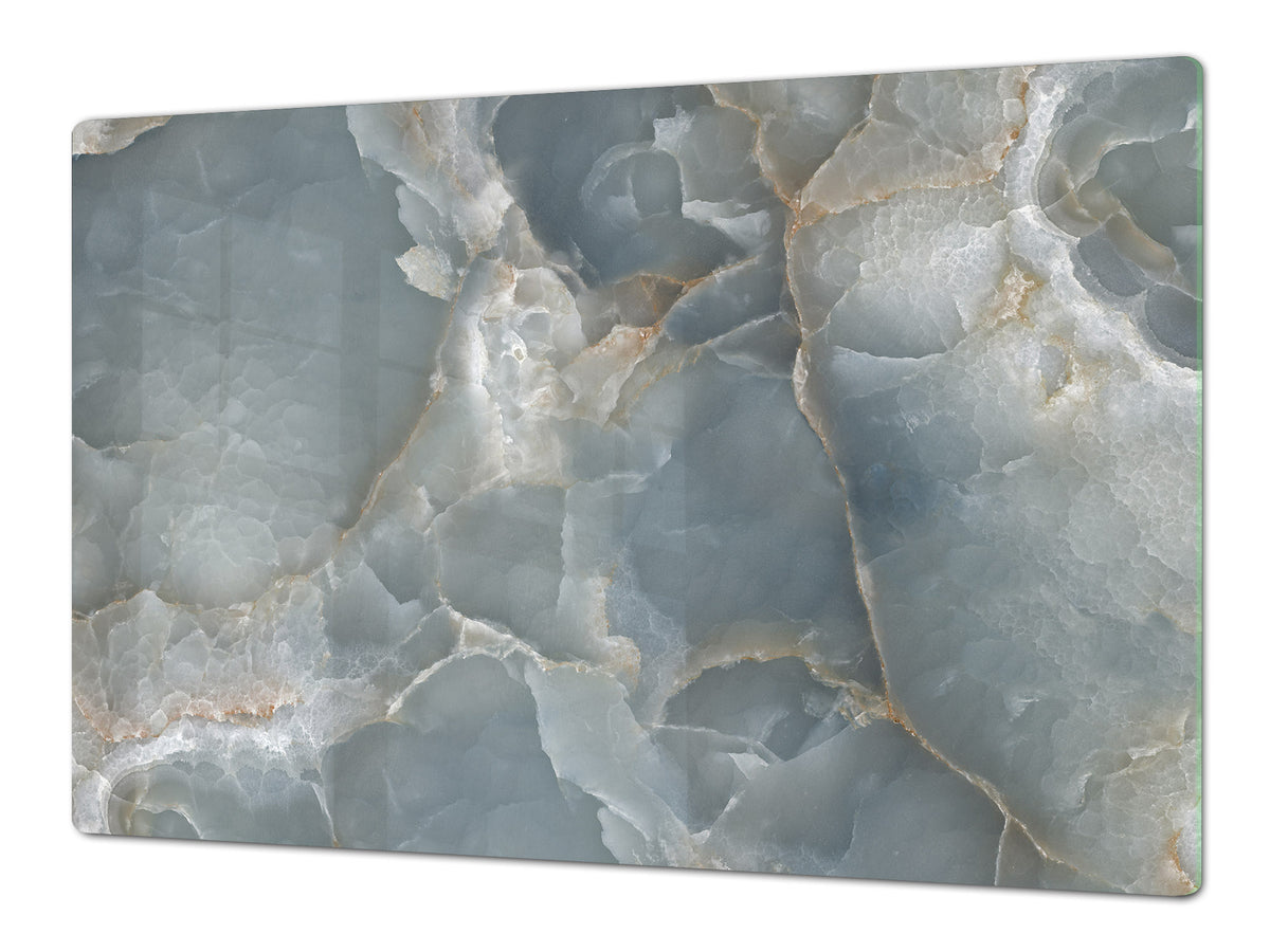 Gigantic Worktop saver and Pastry Board - Tempered GLASS Cutting Board DD21 Marbles 1 Series: Grey grunge stone