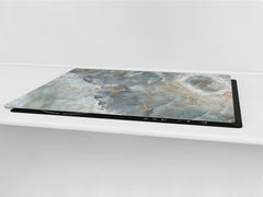 Gigantic Worktop saver and Pastry Board - Tempered GLASS Cutting Board DD21 Marbles 1 Series: Italian grunge stone