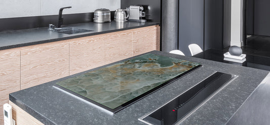 Gigantic Worktop saver and Pastry Board - Tempered GLASS Cutting Board DD21 Marbles 1 Series: Marble waves