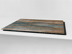 UNIQUE Tempered GLASS Kitchen Board – Impact & Scratch Resistant Cooktop cover DD32 Marbles 2 Series: Colorfoul stone texture