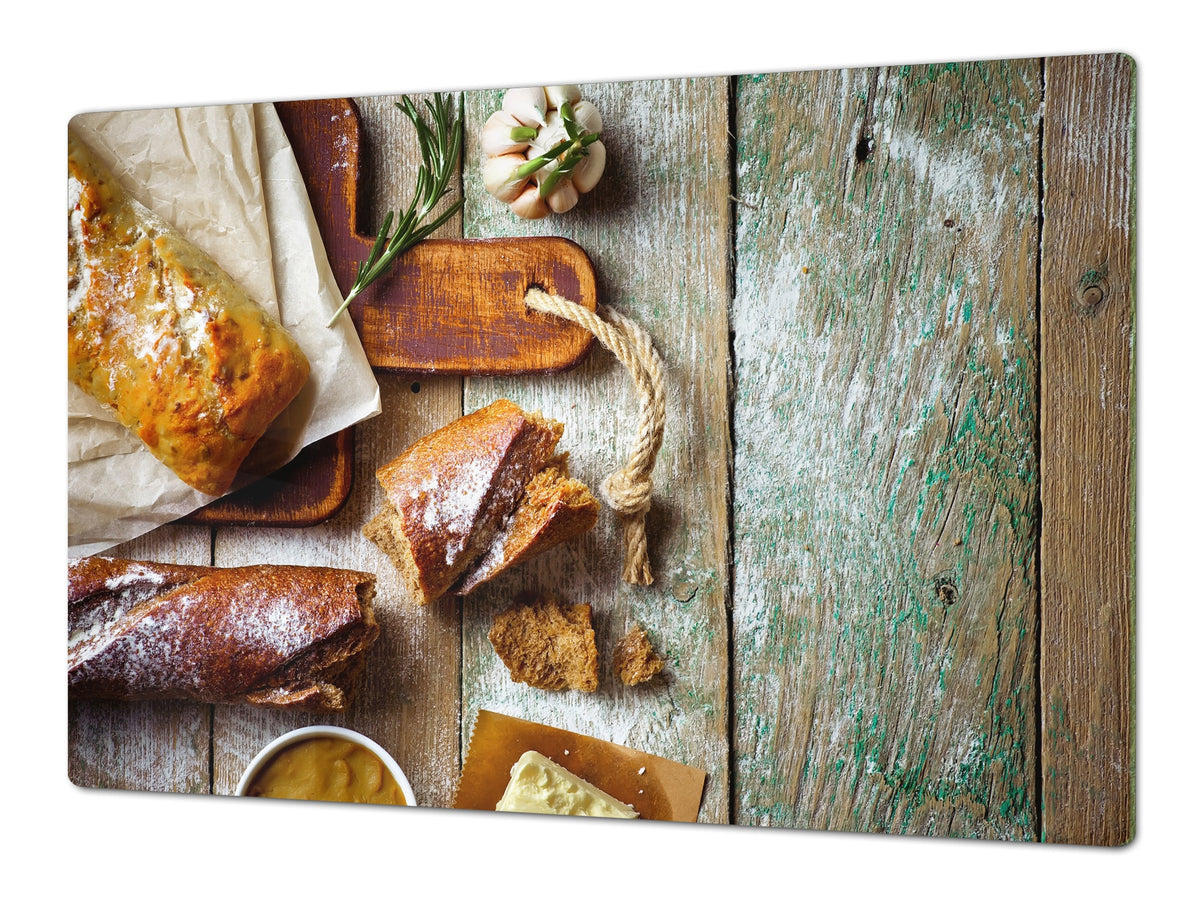 HUGE TEMPERED GLASS CHOPPING BOARD – Bread and flour series DD09 Fresh bread 6