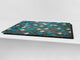 ENORMOUS  Tempered GLASS Chopping Board - Induction Cooktop Cover DD36 Textures and tiles 2 Series: Fish scales pattern