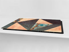 ENORMOUS  Tempered GLASS Chopping Board - Induction Cooktop Cover DD36 Textures and tiles 2 Series: Diverse tile pattern