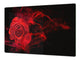 Cubierta de placa de inducción - Tabla para cortar vidrio - Serie de flores DD06B Rosa Roja 1