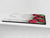 Induction Cooktop Cover – Glass Cutting Board- Flower series DD06B Red rose 2