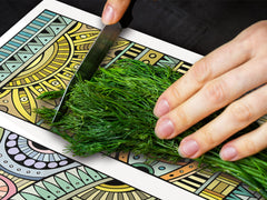 HUGE TEMPERED GLASS CHOPPING BOARD ; Moroccan design Series DD21 Ethnic stripes