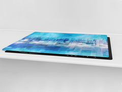 Tempered GLASS Chopping Board – Enormous Induction Cooktop Cover - City Series DD12 A city in the picture