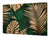 BIG KITCHEN BOARD & Induction Cooktop Cover – Glass Pastry Board – SINGLE: 80 x 52 cm (31,5” x 20,47”); DOUBLE: 40 x 52 cm (15,75” x 20,47”); DD41 Tropical Leaves Series: Creative nature background