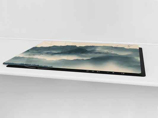 Induction Cooktop Cover – Glass Worktop saver: Fantasy and fairy-tale series DD18 Departing birds