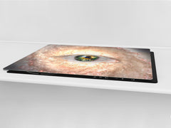 Enorm Küchenbrett aus Hartglas und Induktionskochplattenabdeckung; Food series DD16: African food