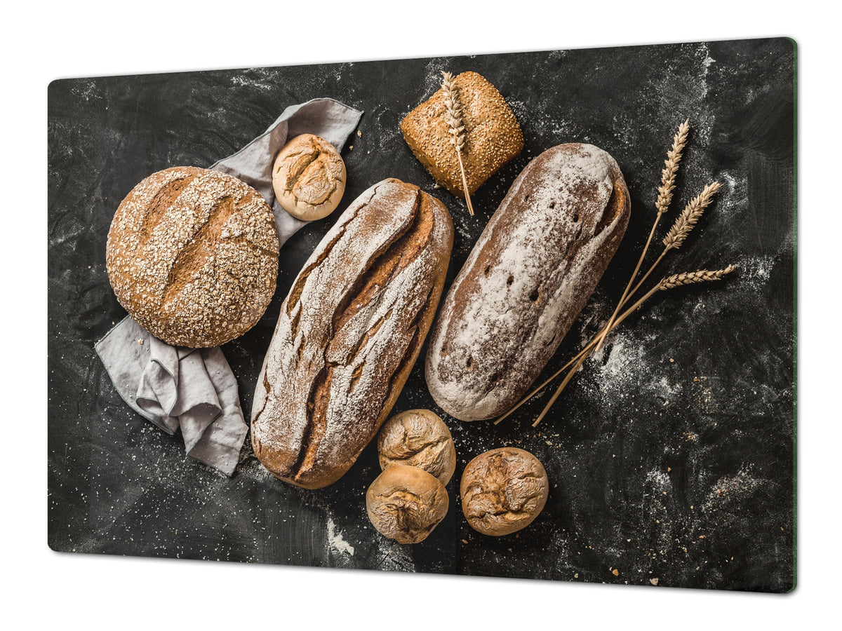 HUGE TEMPERED GLASS CHOPPING BOARD – Bread and flour series DD09 Fresh bread 7