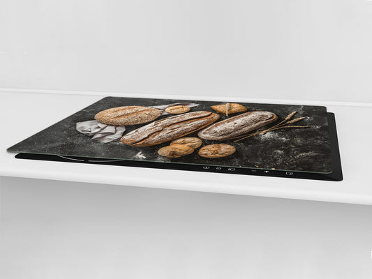HUGE TEMPERED GLASS CHOPPING BOARD – Bread and flour series DD09 Fresh bread 7