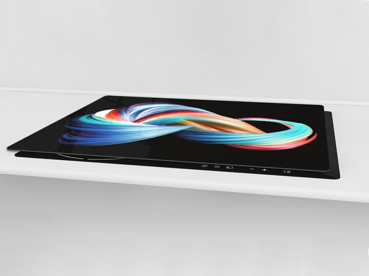 UNIQUE Tempered GLASS Kitchen Board – Abstract Series DD14 Infinite wave