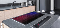 GIGANTIC CUTTING BOARD and Cooktop Cover - Glass Kitchen Board DD35 Textures and tiles 1 Series: Blue and pink neon wall