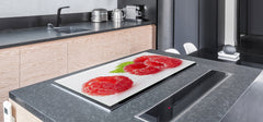 UNIQUE Tempered GLASS Kitchen Board Fruit and Vegetables series DD02 Raspberries