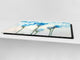 Cubierta de placa de inducción - Tabla para cortar vidrio - Serie de flores DD06B Una rosa azul