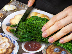 BIG KITCHEN BOARD & Induction Cooktop Cover – Glass Pastry Board - Food series DD16 Sweet breakfast 1