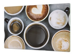 Worktop saver and Pastry Board – Glass Kitchen Board- Coffee series DD07 Coffee 5