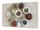 Schneidbrett aus Hartglas und schützende Arbeitsoberfläche – Schneideplatten: Sehr groß Küchenbrett aus Hartglas und Kochplattenabdeckung; spice series DD03B: Asian spices 2