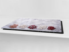 UNIQUE Tempered GLASS Kitchen Board Fruit and Vegetables series DD02 Beans 1