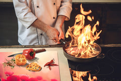 Induction Cooktop Cover – Glass Cutting Board- Flower series DD06B Poppies 5