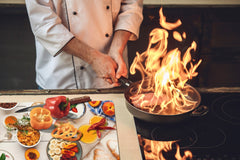 BIG KITCHEN BOARD & Induction Cooktop Cover – Glass Pastry Board - Food series DD16 Breakfast 2