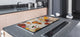 BIG KITCHEN BOARD & Induction Cooktop Cover – Glass Pastry Board - Food series DD16 Breakfast 2