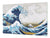 Plaque de cuisson à induction - Couvre-cuisinière en verre: GÉANT Couvre-cuisinière à induction; Série Fantastique et conte de fées DD18: Une grande vague