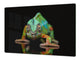 Gigantic Worktop saver and Pastry Board - Tempered GLASS Cutting Board Animals series DD01 Chameleon 2