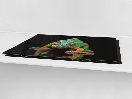 Gigantic Worktop saver and Pastry Board - Tempered GLASS Cutting Board Animals series DD01 Chameleon 2