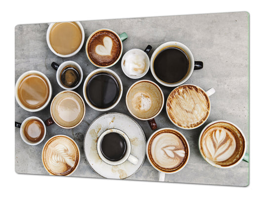 Worktop saver and Pastry Board – Glass Kitchen Board- Coffee series DD07 Coffee 6