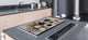 Sehr groß Küchenbrett aus Hartglas und Induktionskochplattenabdeckung; Coffee series DD07: Coffee 6