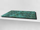 GIGANTIC CUTTING BOARD and Cooktop Cover - Glass Kitchen Board DD35 Textures and tiles 1 Series: Green vintage ceramic tiles 1