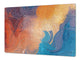 GIGANTIC CUTTING BOARD and Cooktop Cover - Glass Kitchen Board; SINGLE: 80 x 52 cm (31,5” x 20,47”); DOUBLE: 40 x 52 cm (15,75” x 20,47”); DD42 Paintings Series: Impressionist sky 2