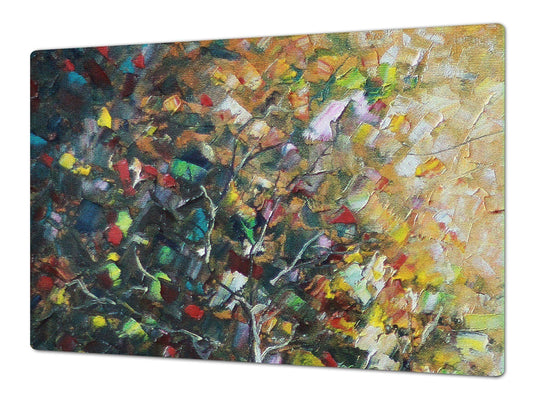 GIGANTIC CUTTING BOARD and Cooktop Cover- Image Series DD05A Abstraction on canvas